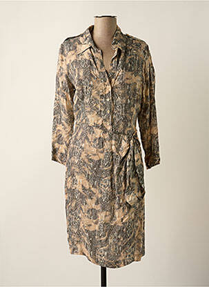 Rochie midi mâneci lungi mâneci lungi gri GEORGES RECH femeie