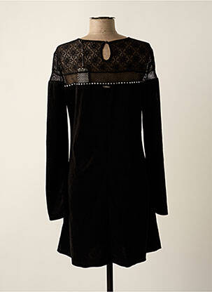 Rochie scurtă croială evazată mâneci lungi negru GUESS femeie
