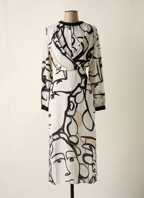 Rochie midi alb ARMANI EXCHANGE femeie