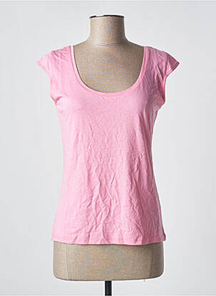 Tricou elasticitate mâneci scurte roz ABSOLUT CASHMERE femeie