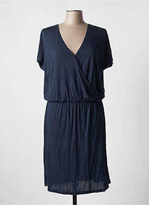 Rochie midi mâneci scurte mâneci scurte albastru ABSOLUT CASHMERE femeie