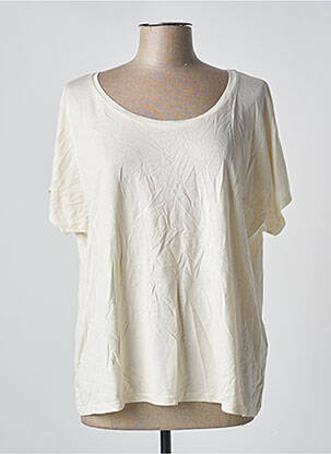 Tricou elasticitate mâneci scurte bej ABSOLUT CASHMERE femeie