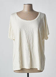 Tricou elasticitate mâneci scurte bej ABSOLUT CASHMERE femme