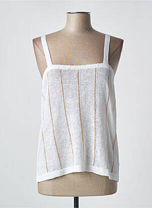 Pulover elasticitate bretele subțiri bej MONTAGUT femme