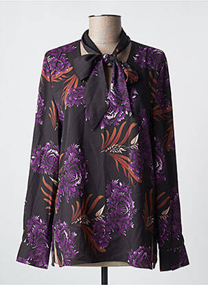 Bluză imprimeu floral mâneci lungi violet GEORGES RECH femeie