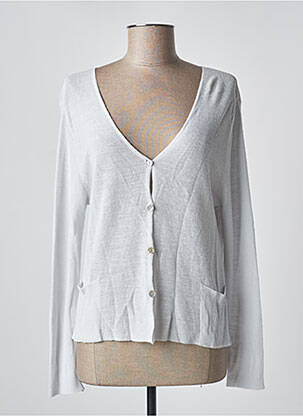 Vestă cu mâneci lungi gri POLES femeie