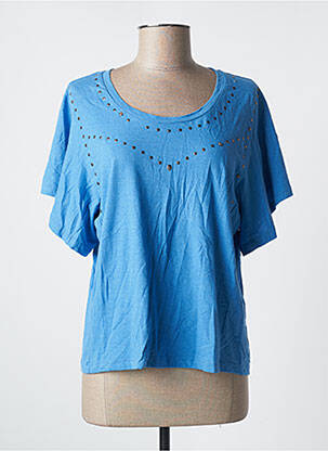 Tricou croială dreaptă mâneci scurte albastru KAPORAL femeie
