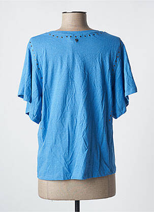 Tricou croială dreaptă mâneci scurte albastru KAPORAL femeie