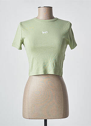 Tricou elasticitate mâneci scurte verde LEVI'S femeie
