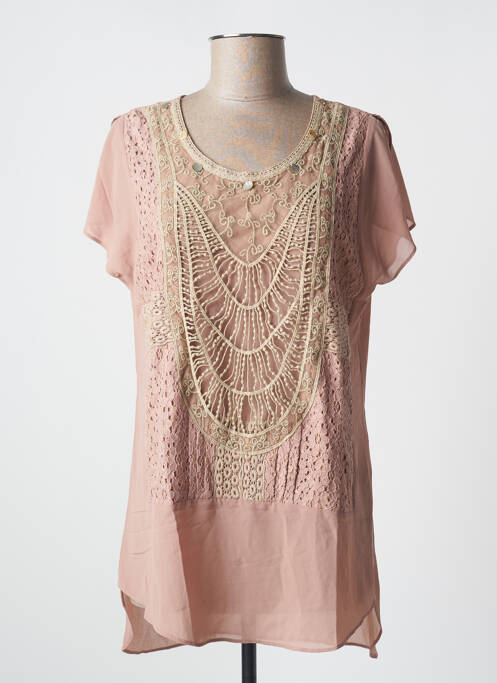 Tunică mâneci scurte maro SOGGO femeie