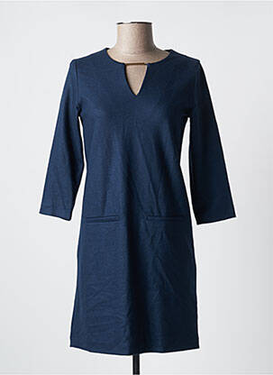 Rochie scurtă mâneci 3/4 mâneci 3/4 albastru CYRILLUS femeie