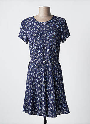 Rochie scurtă închidere cu fermoar la spate mâneci scurte albastru RALPH LAUREN femeie