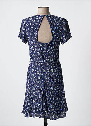Rochie scurtă închidere cu fermoar la spate mâneci scurte albastru RALPH LAUREN femeie