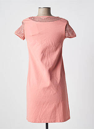Rochie scurtă mâneci scurte mâneci scurte roz NAF NAF femeie