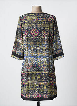 Rochie scurtă croială fluidă mâneci 3/4 negru SOGGO femeie