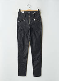 Pantalon slim țesătură acoperită talie înaltă negru GUESS femme