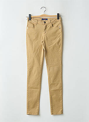 Pantalon slim țesătură poplin mărime normală bej TRUSSARDI JEANS femeie