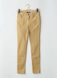 Pantalon slim țesătură poplin mărime normală bej TRUSSARDI JEANS femeie