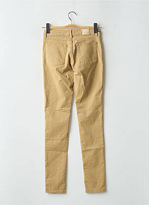 Pantalon slim țesătură poplin mărime normală bej TRUSSARDI JEANS femeie