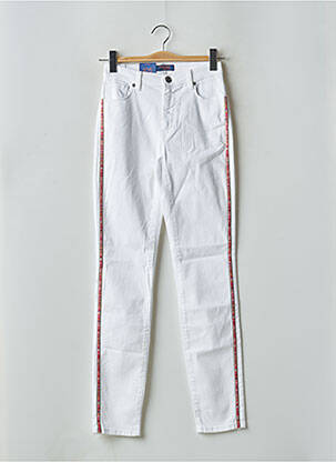 Pantalon slim alb TRUSSARDI JEANS femeie