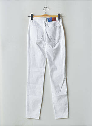 Pantalon slim talie înaltă talie înaltă alb TRUSSARDI JEANS femeie