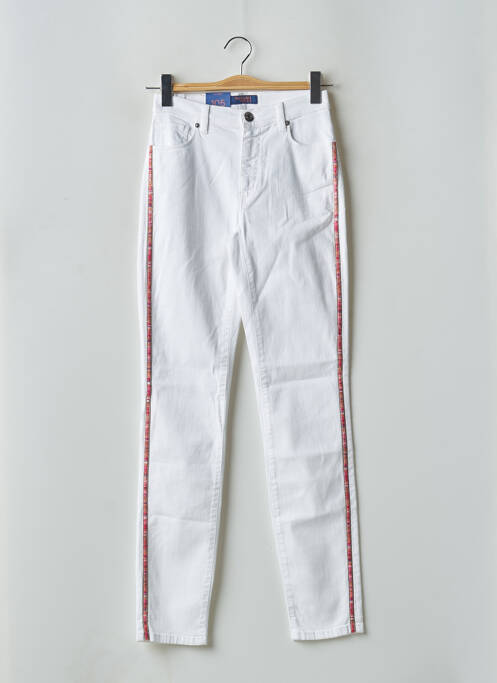 Pantalon slim alb TRUSSARDI JEANS femeie