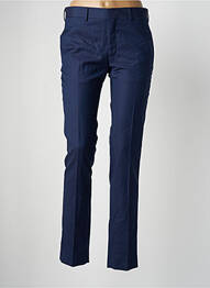 Pantalon drept închidere cu fermoar sub clapetă cu cârlig mărime normală albastru THE KOOPLES femme