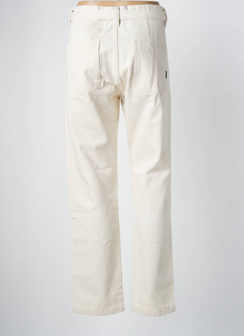 Pantalon drept închidere cu fermoar sub clapetă cu nasturi mărime normală bej THE KOOPLES femme