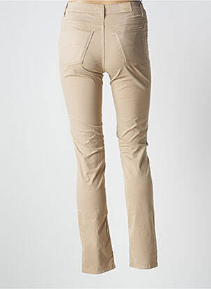 Pantalon slim țesătură poplin mărime normală bej TRUSSARDI JEANS femeie