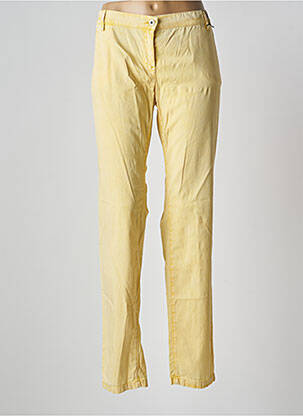 Pantalon drept țesătură poplin talie joasă galben TRUSSARDI JEANS bărbat