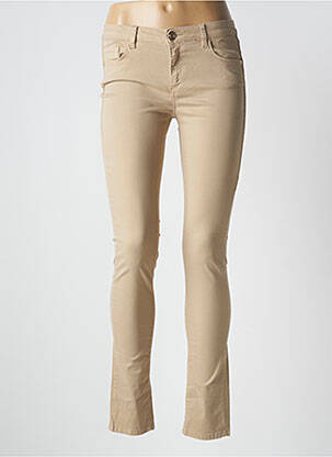 Pantalon slim țesătură poplin mărime normală maro TRUSSARDI JEANS femeie
