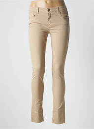 Pantalon slim țesătură poplin mărime normală maro TRUSSARDI JEANS femme