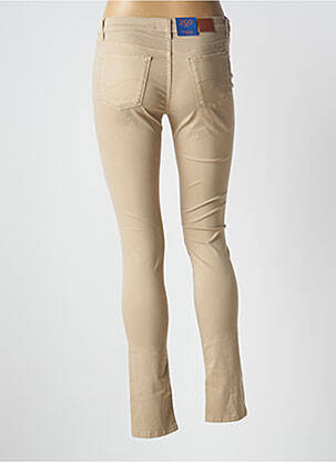 Pantalon slim țesătură poplin mărime normală maro TRUSSARDI JEANS femeie
