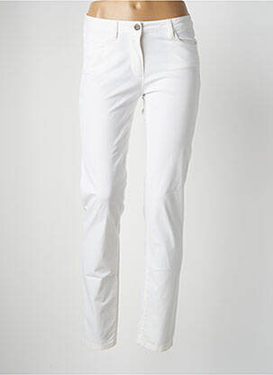 Pantalon slim alb POLES femeie