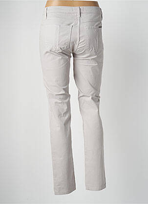 Pantalon slim țesătură poplin mărime normală gri POLES femeie