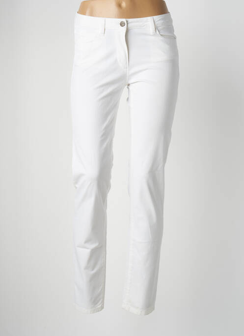 Pantalon slim alb POLES femeie