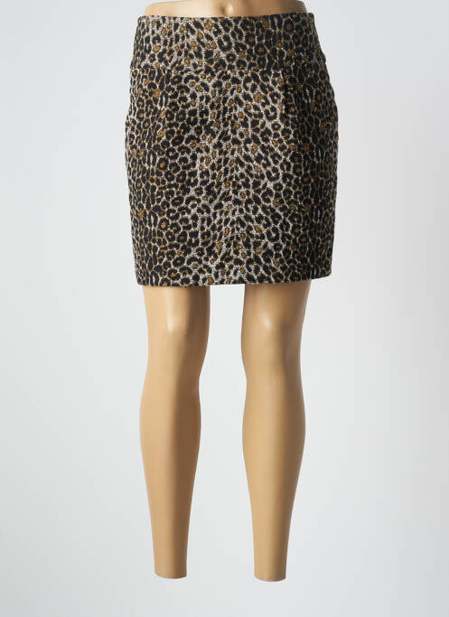 Fustă scurtă maro NAF NAF femeie