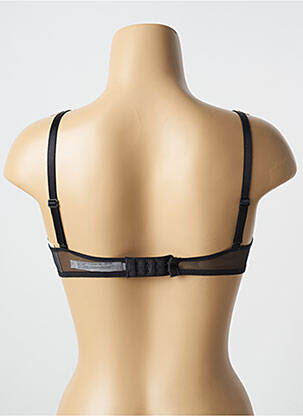 Sutien efect material satinat sutien cupe întregi cu decolteu înalt negru PASSIONATA femeie