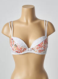 Sutien efect material satinat top sutien modelat alb PASSIONATA femeie