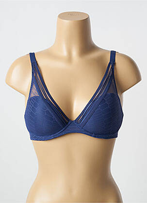 Sutien efect material satinat top sutien modelat albastru PASSIONATA femeie