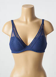 Sutien efect material satinat top sutien modelat albastru PASSIONATA femeie