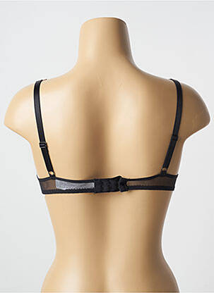 Sutien efect material satinat sutien balconet cu decolteu înalt negru PASSIONATA femeie