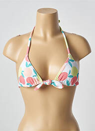 Sutien de costum de baie elasticitate top triunghiuri alb PRINCESSE TAM-TAM femme