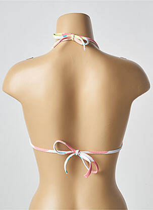 Sutien de costum de baie elasticitate top triunghiuri alb PRINCESSE TAM-TAM femeie