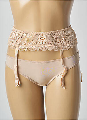Corset/jartieră efect material satinat culoare piersică PRINCESSE TAM-TAM femeie