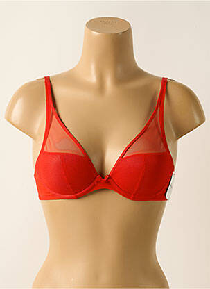 Sutien efect material satinat top sutien modelat roșu AUBADE femeie