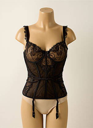 Corset broderie negru AUBADE femeie