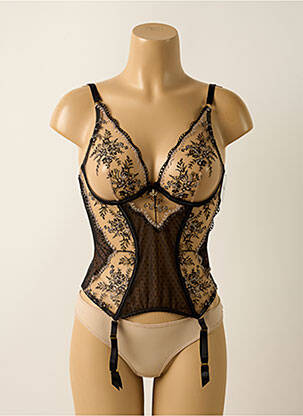 Corset broderie negru AUBADE femeie