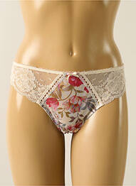 Tanga efect material satinat alb AUBADE femme