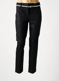 Pantalon chino închidere cu fermoar sub clapetă cu nasturi mărime normală negru C'EST BEAU LA VIE femeie